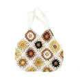 thumbnail image 2 of harmtty Women Tote Bag Floral Crochet Large Capacity Handmade Vintage Multicolor Hollow Out Handbag for Travel,White, 2 of 2