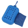 thumbnail image 3 of CRAFTHROU Serviette à Séchage Rapide Serviette Rafraîchissante Extérieure Polyester Bleu Foncé pour Sauna 1Pcs, 3 of 7