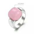 thumbnail image 2 of Amazing Round Pink White Black Opal White Gold Filled Men Women's Ring Size 6-10, 2 of 6