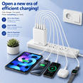 thumbnail image 2 of QINIUXO USB C Charger Block, 2-Pack 65W Wall Charger, 5-Port Type C Fast Charging Block Power Adapter Compatible with Phones, Tablets & More, White, 2 of 8