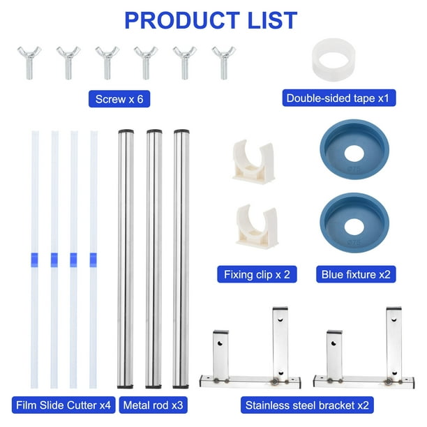 Dispenseur De Film étirable 15 Pouces - Avec 4 Lames De Coupe - Pratique Et Robuste