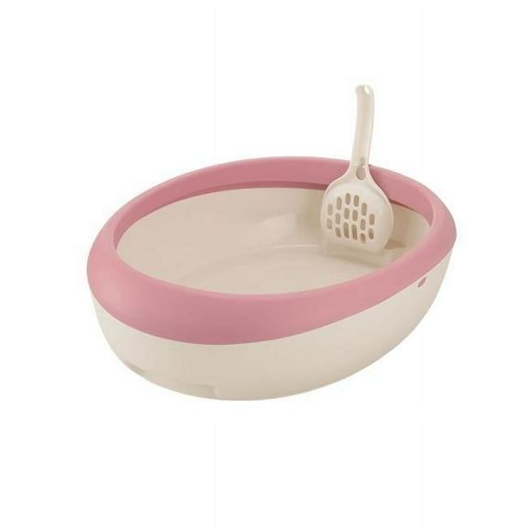 Richell 60007 PAW TRAX Top Open Cat Litter Pan - Pink