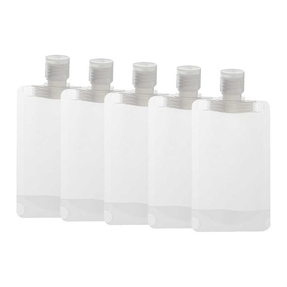 🌸Promotion Sale! Portable Travel Makeup Packing Bag Leak Proof Refillable Empty Pouch Transparent Clamshell Packaging Bag Plastic Stand up Spout Pouch for Toiletry Lotion Shampoo Li Deals!