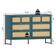 thumbnail image 4 of 6 Drawer Rattan Dresser, 6 Drawer Double Dresser, Wood Chest of Drawers for Bedroom Living Room, 4 of 7