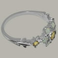 thumbnail image 4 of LBG British Made 10k White Gold Ring with Natural Citrine & Opal Womens Anniversary Ring - 33 size options - Size 4, 4 of 7