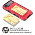 thumbnail image 6 of Asuwish Phone Case for iPhone 17 Air 6.5 inch Wallet Cell Cover with Tempered Glass Screen Protector Slim Credit Card Holder Slot Hard Hybrid Protective i Phone17 i17 17Air Women Men Red, 6 of 7