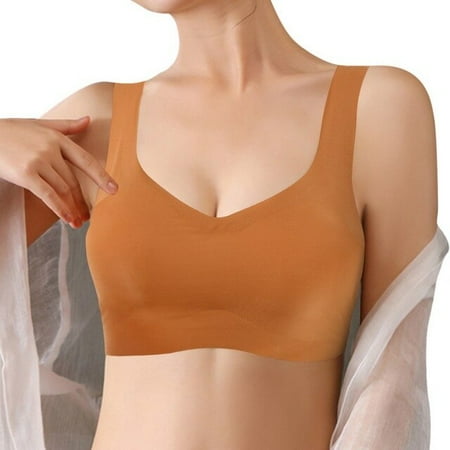 

QWZNDZGR Full Cup Breathable Bralette Seamless Brassiere Bras for Women Wire Free Bra Tube Top For Sports Bra Yoga Underwear Fitness Vest