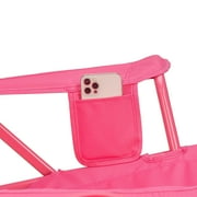 GCI Outdoor Kickback Rocker Low Profile Rocking Camp Chair, Sport Pink