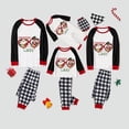 thumbnail image 1 of Pijamas familiares navideños a juego, conjuntos de pijamas a cuadros blancos y negros, gafas de sol, Navidad en julio, 1 of 4