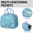 thumbnail image 6 of Lunch Bag Lunch Box for Women Reusable Insulated Lunch Bags,Water-Resistant Striped Sea Creatures Cooler Lunch Tote Bag, Large Capacity for Work Travel Picnic, 6 of 6