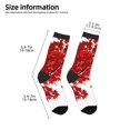thumbnail image 2 of Goofa Red Maple Leaf Pattern Children's Crew Socks, Kids' Daily Wear and Sports Socks, Breathable Socks, Sports Socks, Moisture-Wicking Socks for Children, 2 of 6