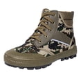 thumbnail image 3 of Willtoo Mens Camo Canvas High‑Top Boots Casual Lace‑Up Outdoor Hiking Sneakers Non‑Slip Lightweight Durable Shoes for Field Activities, 3 of 6