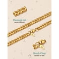 thumbnail image 6 of FaithHeart Golden Cuban Link Chain Men Necklace Waterproof Stainless Steel Jewelry Gift with Card To My Man for Husband Boyfriend Birthday Valentine's Day 6mm 20", 6 of 10