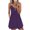 Purple, variant on Sngxgn Women's Dresses Ribbed Long Sleeve Square Neck Tops Mini Dress(Purple,XL)