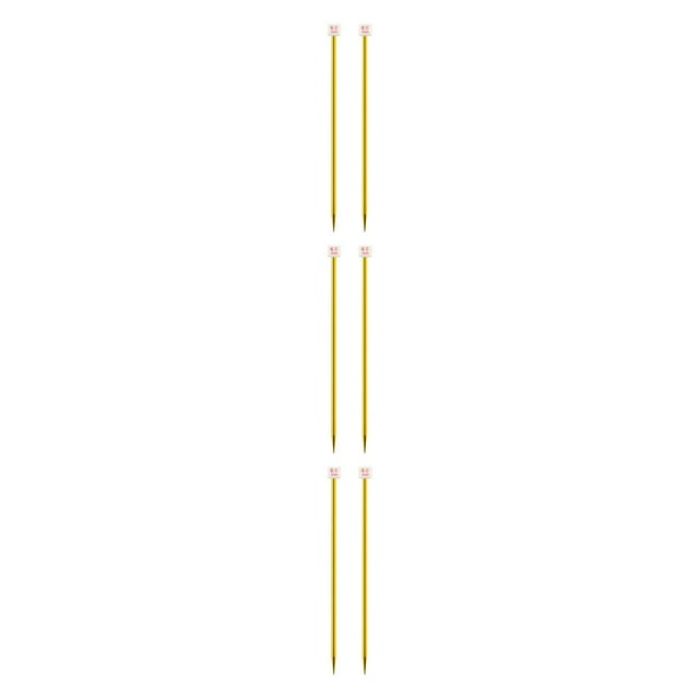 ZheElen Color Random Single Pointed Straight Knitting Needles Sweater Aluminum Weaving Needle Lightweight Needleworking Equipment 6.0mm 3Set