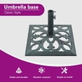 thumbnail image 4 of vidaXL 28.8 lb Green Square Cast Iron Patio Umbrella Base, Adjustable Height, 4 of 10