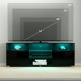 thumbnail image 5 of ChVans LED TV Stand for 65 inch TV, High Glass Modern Entertainment Center with LED Lights and Glossy Cabinets, 5 of 10