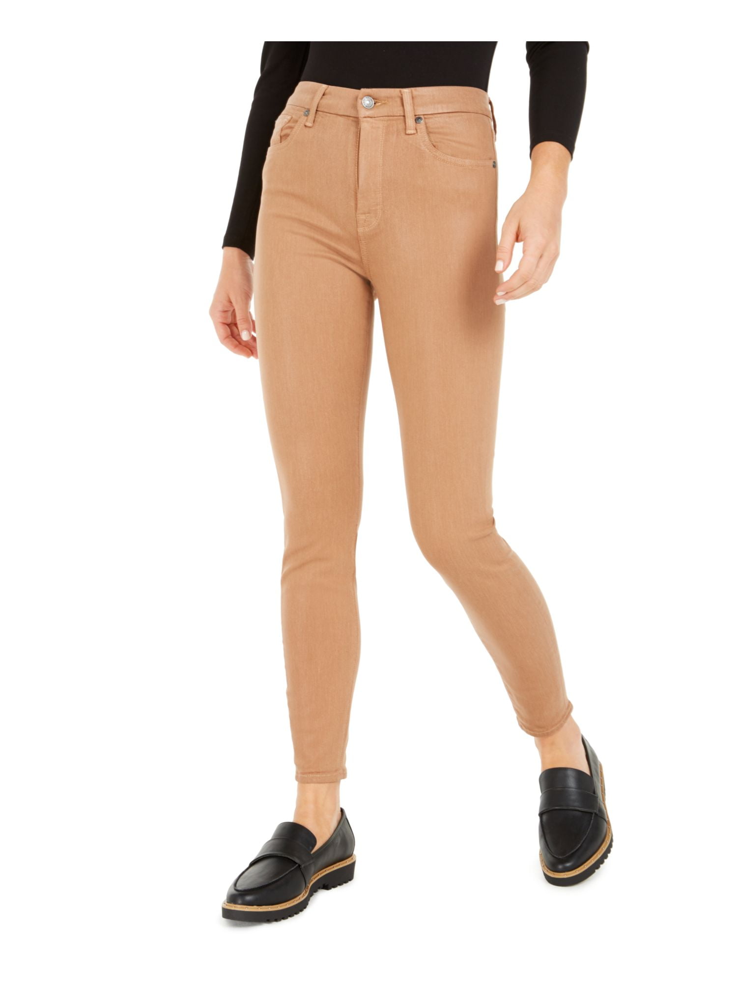 7 FOR ALL MANKIND Womens Brown Faux 