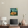 thumbnail image 3 of Starry Night Cat Canvas Trendy Animal Art by Art Remedy, Gallery Wrapped, 16" x 16", 3 of 7