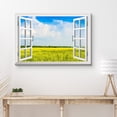 thumbnail image 3 of wall26 Canvas Print Wall Art Window View of Yellow Daisies &amp; Trees Nature Wilderness Photography Realism Rustic Scenic Colorful Relax/Calm Ultra for Living Room, Bedroom, Office - 16"x24&quo, 3 of 5