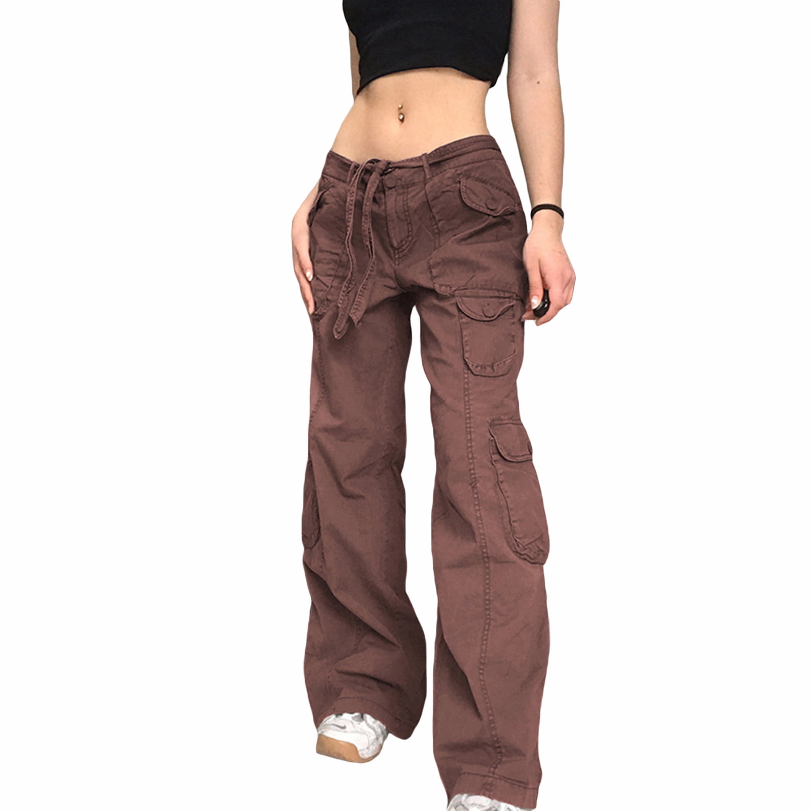Gzhioc Women Autumn Cargo Pants, Solid 