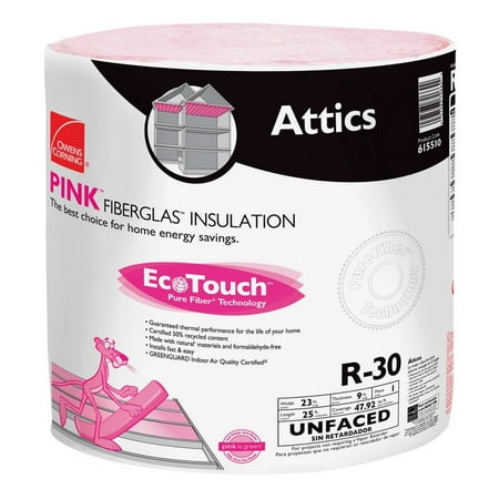 Owens Corning Insulation 23 " X 25 ' L R30 47.92 Sq. Ft. Unfaced