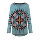 thumbnail image 4 of Puntoco Mujeres Moda Casual Manga Larga Cuello Redondo tops Blusa Suelta Camisas Estampadas Puntoco Puntoco-6432, 4 of 5