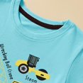thumbnail image 5 of Bobifish Toddler Boys Graphic T‑Shirt Construction Print Short Sleeve Crewneck Tee Machinery Word Themed Summer Top For Kids, 5 of 8