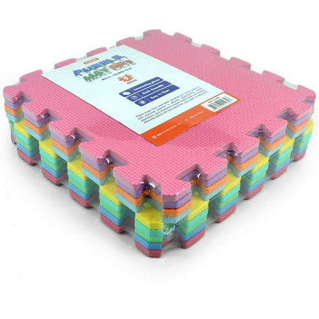 Matney Foam Floor Puzzle-Piece Play Mat, Great for Kids to Learn and Play, 9 Tile