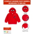 thumbnail image 2 of Marvel Avengers Spider-Man Cozy Sherpa Cosplay Hoodie Newborn to Big Kid, 2 of 5