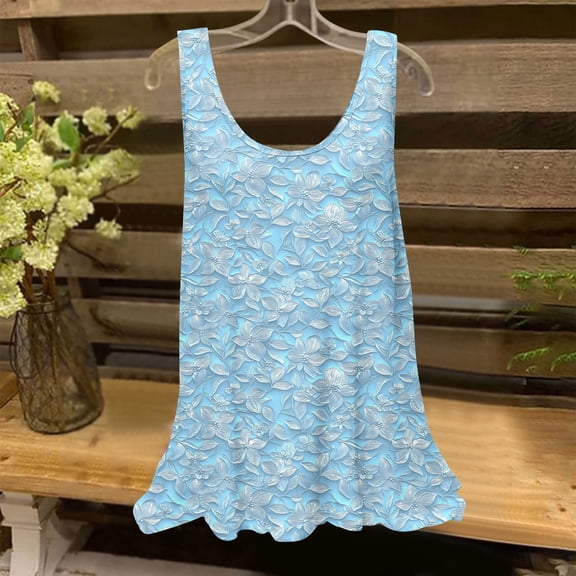 Avirosel Women's Cotton Nightgown Sleeveless Tank Sleepshirt Racerback Chemise Nightdress Soft Comfy Loungewear Sleepwear