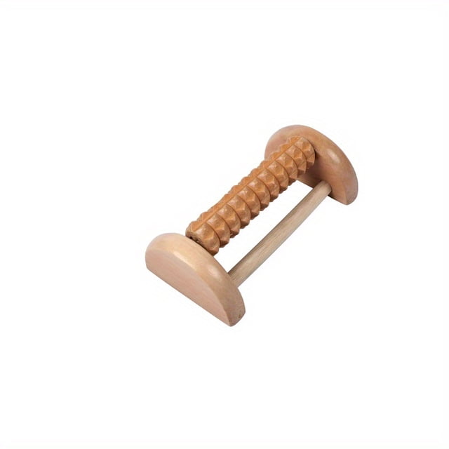 CNKOO Natural Wooden Foot Reflexology Roller – Handheld Massager for Relaxation and Manual Foot Tool with Smooth Wooden Surface Home Wellness Accessory for Improved Circulation and St
