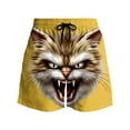 thumbnail image 5 of Purcolt Mens Swim Trunks Funny Cat Printed Beach Board Shorts Summer Athletic Running Shorts with Pockets, 5 of 6