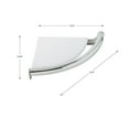 thumbnail image 2 of Delta 8-1/2 in. L Polished Chrome Stainless Steel Corner Shelf with Assist Bar, 2 of 6