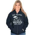 thumbnail image 3 of Not All Who Wonder Are Lost UFO Cute Zip Up Hoodie Men's Women's Brisco Brands X, 3 of 6