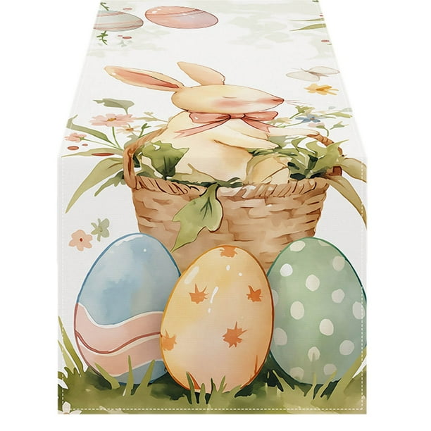 Sofa Vama Ropa de Cama Bandera de mesa de conejito de Pascua, decoración para mesa de cocina, mantel, mantel de té, mantel para banquetes festivos, mantel para sala de estar for Navideño