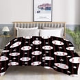 thumbnail image 4 of Yibo Baseball Blanket Flannel Soft and Comfortable Anti-static Bed Sofa Blanket, 4 of 7