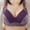 Purple, variant on TAGOLD Plus Size Bras for Womens,Women's Bra, Women Plus Size Lace Stitching Plaid Printing Non-Steel Ring Non-Magnetic Buckle Underwear Bra