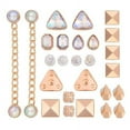 thumbnail image 2 of DaXi Lovely Shoe Charms, Bling Bling Crystal Diamond, Gold-Plated Shoe Charms, 24pcs, 2 of 11