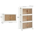 thumbnail image 2 of VECELO 3 Pack Stackable Storage Bins with Lids, Folding Plastic Storage Boxes with Wheels, Collapsible Toys Books Closet Organizers for Bedroom Living Room Kitchen Study Office, White, 2 of 9