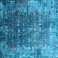 thumbnail image 1 of Ahgly Company Indoor Square Oriental Light Blue Industrial Area Rugs, 8' Square, 1 of 4