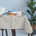 thumbnail image 4 of Orange Blue Pumpkins Fall Table Cloth Waterproof Tablecloths, Thanksgiving Farmhouse Leaves Tablecloth Dining Table Cover for Kitchen Party Tabletop Outdoor, Rectangle Tablecloth 60x120 Inch, 4 of 9