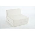thumbnail image 5 of Modern Fabric Single Sofa Bed for Balcony, Bedroom & Living Room (85×80×75cm), 5 of 7