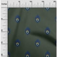 thumbnail image 1 of oneOone Cotton Poplin Fabric Peacock Feather Ikat Print Fabric BTY 56 Inch Wide, 1 of 1