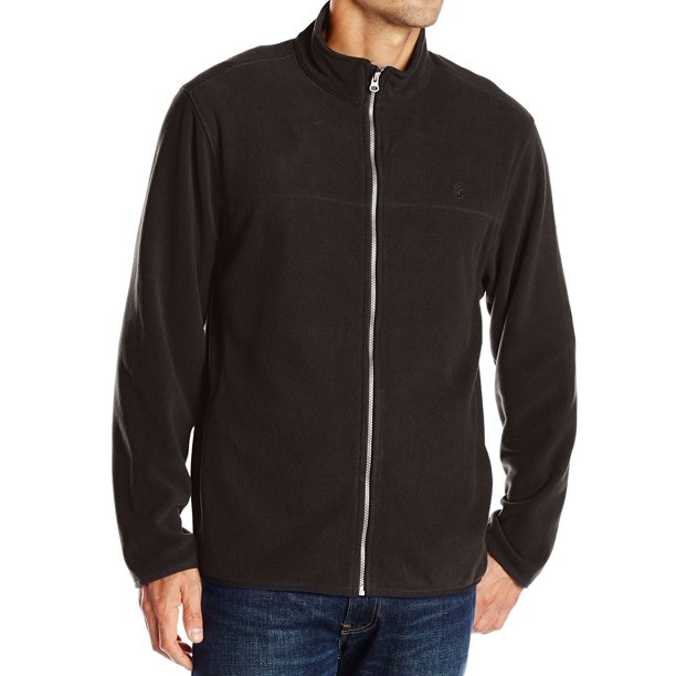 IZOD - IZOD NEW Black Mens Size Large L Full Zip Mock Neck Fleece Jacket - Walmart.com - Walmart.com