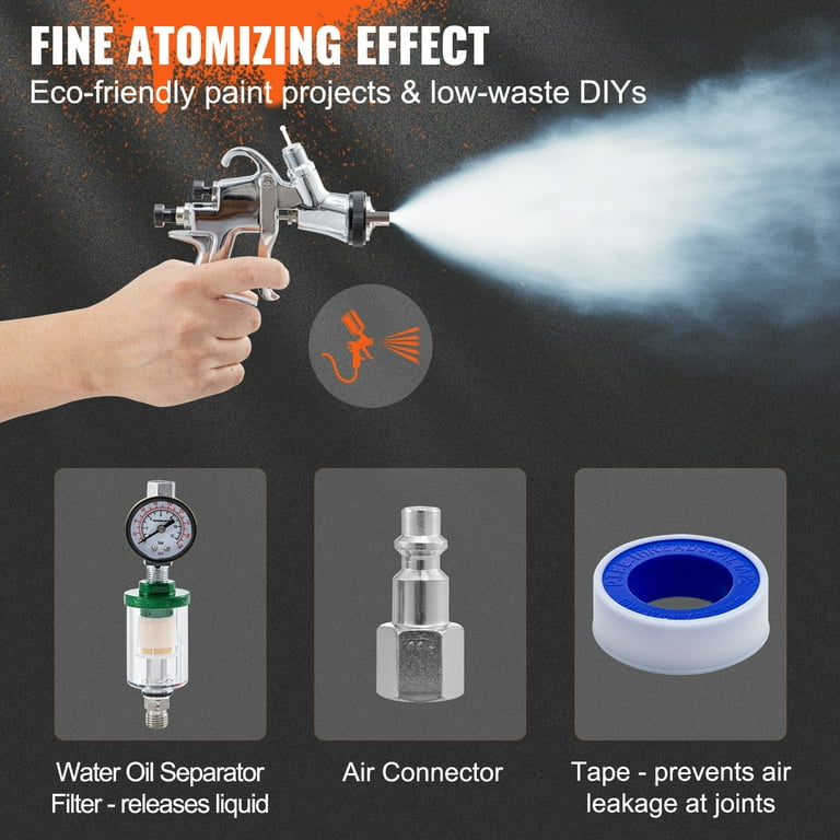 Nasedal HVLP Air Spray Gun 600ml 1.4/1.7/2.0mm Nozzle Airbrush For Car Paint Furniture Wall Spary Atomization Tool I.939736417