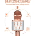 thumbnail image 2 of Microphone Karaoké Sans Fil Bluetooth pour Chanter, Micro Portable à Main, Jouets Cadeaux (Or Rose & Rose), 2 of 5
