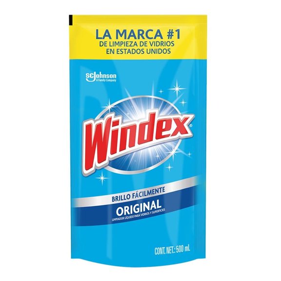 Limpiador líquido Windex original para vidrios y superficies 500 ml