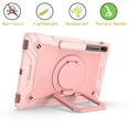 thumbnail image 5 of Dteck Shoulder Strap Case for Samsung Galaxy Tab S7 FE SM-T730/T736B 12.4-inch 2021,Shockproof Rubber Heavy Duty Hybrid Kids Friendly Protective Drop-Proof Handle Kickstand Cover,Rosegold, 5 of 8