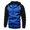 Blue, variant on Men's Raglan Sleeve Zip Up Hoodie, Color Block Casual Hooded Sweatshirt, Lightweight Long Sleeve Jacket for Spring Fall Blue S